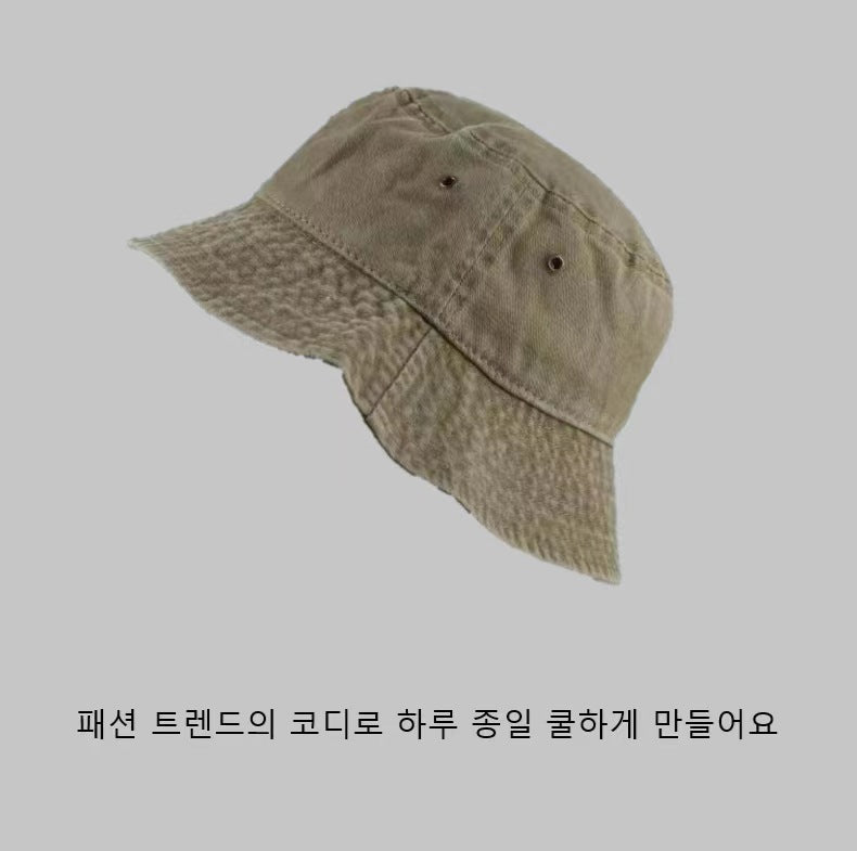 Wholesale Solid Color Washed Denim Bucket Hat